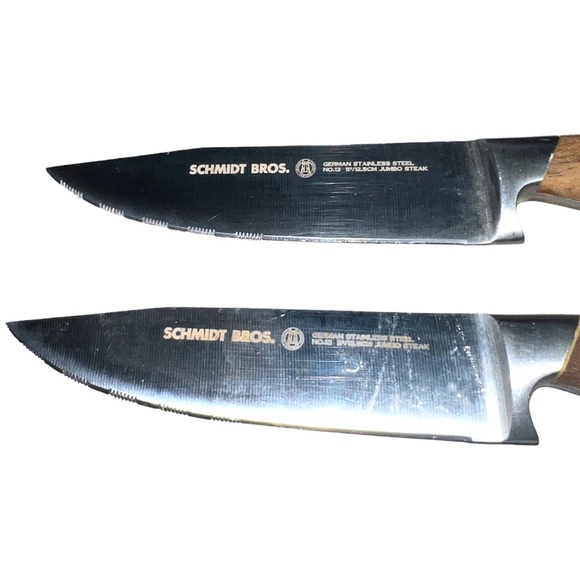 Schmidt Brothers Bonded Teak, 2-Piece Jumbo Steak Knife Set - Picture 2 of 12